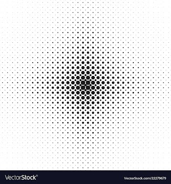 Monochrome abstract geometrical halftone dot vector image