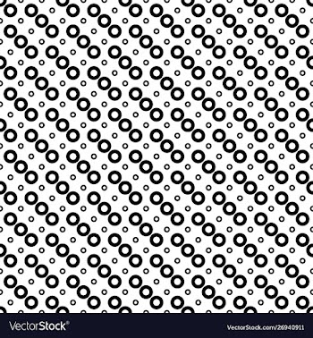 Monochrome abstract geometrical ring pattern vector image
