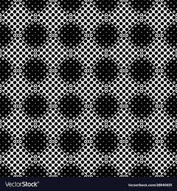 Monochrome abstract geometrical seamless circle vector image
