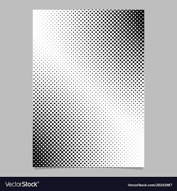 Monochrome abstract halftone dot pattern brochure vector image