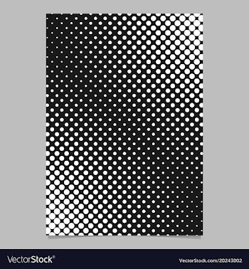 Monochrome abstract halftone dot pattern brochure vector image