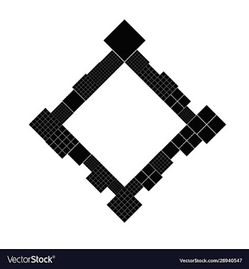 Monochrome abstract modern diagonal square badge vector image