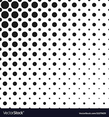 Monochrome abstract repeating halftone circle vector image