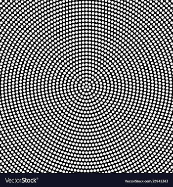 Monochrome abstract retro round circle pattern vector image