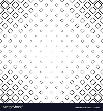Monochrome abstract rounded line square pattern vector image