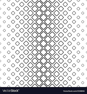 Monochrome abstract rounded square pattern vector image