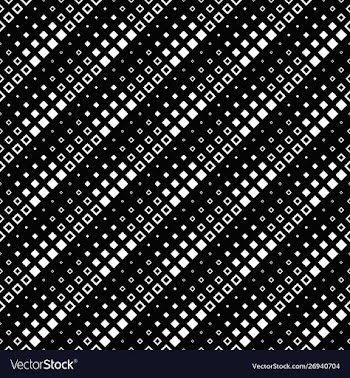 Monochrome abstract seamless diagonal square vector image