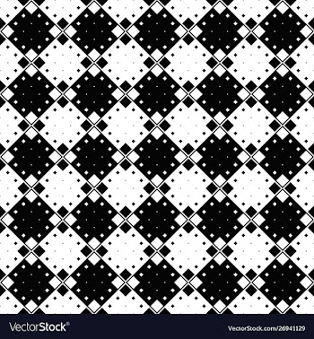 Monochrome abstract seamless diagonal square vector image