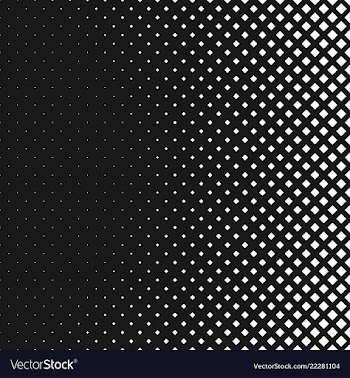 Monochrome abstractal halftone square pattern vector image