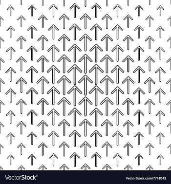 Monochrome arrow repeat pattern vector image