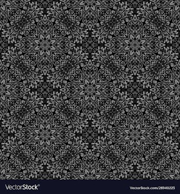Monochrome bohemian seamless floral ornament vector image