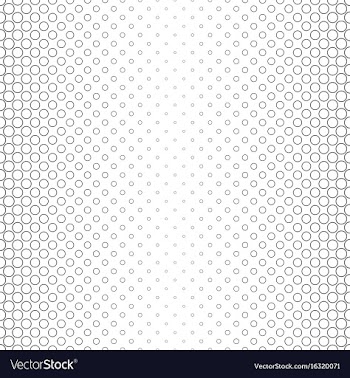 Monochrome circle pattern - geometric abstract vector image