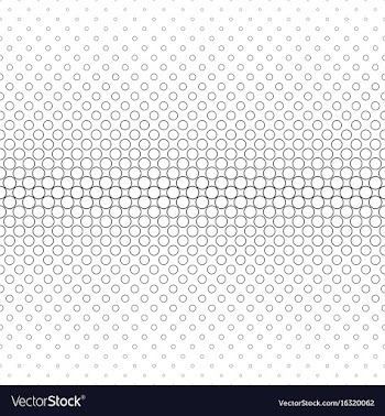 Monochrome circle pattern - geometric background vector image