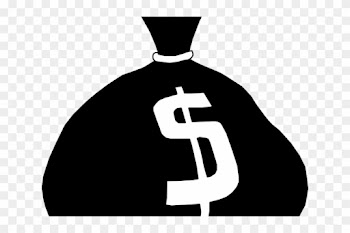 Monochrome Clipart Money - Money Bag Clip Art
