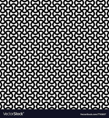 Monochrome curly stripe repeat pattern vector image