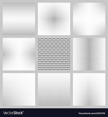 Monochrome curved shape background design set vector image