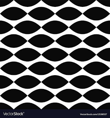 Monochrome curved shape pattern background vector image