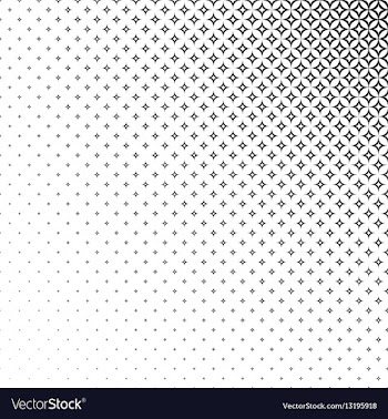 Monochrome curved star pattern background design vector image