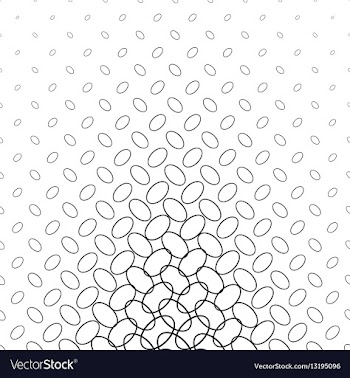Monochrome diagonal ellipse ring pattern design vector image