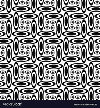 Monochrome ellipse repeat pattern vector image