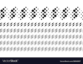 Monochrome geometric circle pattern divider line vector image