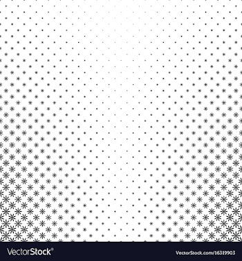 Monochrome geometric flower pattern - abstract vector image