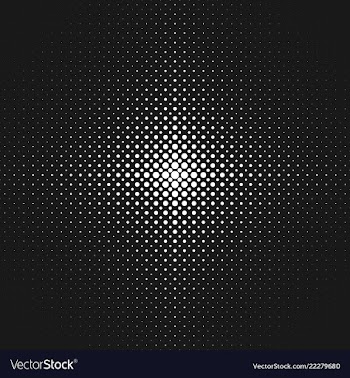 Monochrome geometric halftone circle pattern vector image