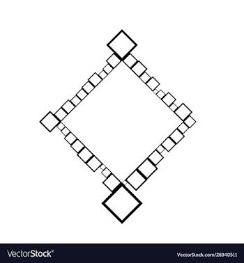 Monochrome geometrical abstract diagonal square vector image