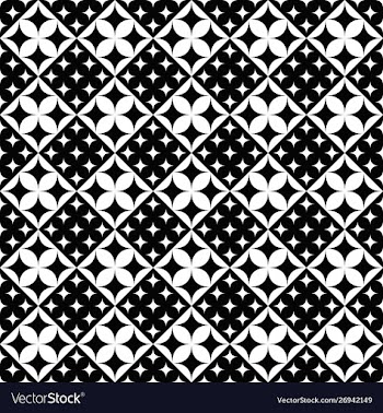 Monochrome geometrical curved star pattern vector image