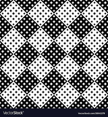 Monochrome geometrical curved star pattern vector image