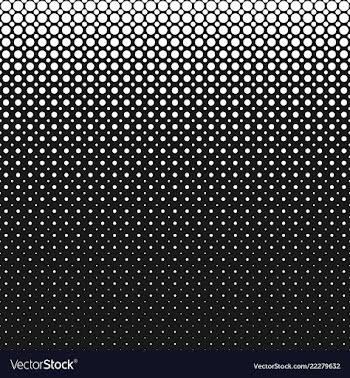Monochrome geometrical halftone dot pattern vector image