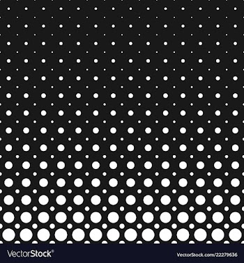 Monochrome geometrical halftone dot pattern vector image