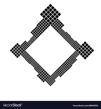Monochrome geometrical minimal square blank badge vector image
