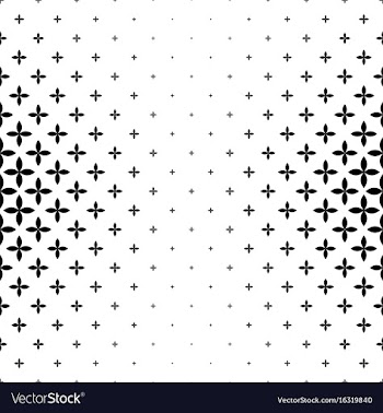 Monochrome geometrical pattern - abstract vector image