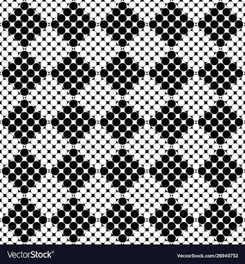 Monochrome geometrical retro abstract dot pattern vector image