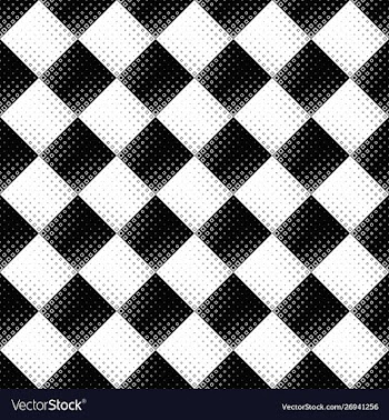 Monochrome geometrical seamless square pattern vector image