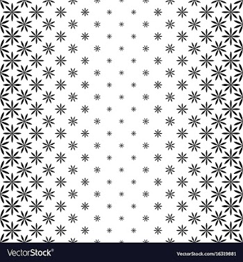 Monochrome geometrical stylized flower pattern vector image