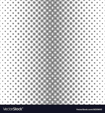 Monochrome geometrical stylized flower pattern vector image
