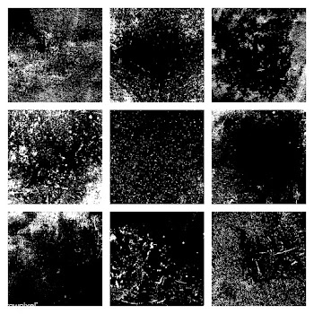 Monochrome grunge distressed texture set | Free stock vector - 554464