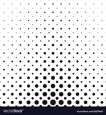 Monochrome halftone circle pattern background vector image