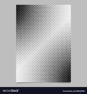 Monochrome halftone dot pattern flyer template vector image