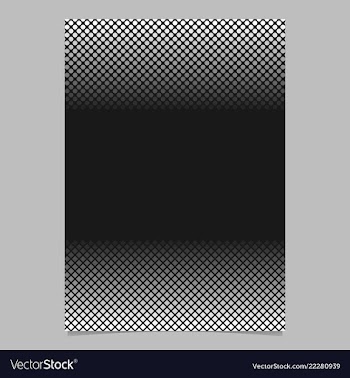 Monochrome halftone geometric dot and square vector image