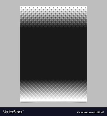 Monochrome halftone geometrical dot and square vector image