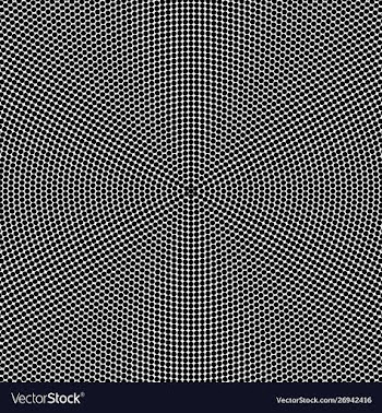 Monochrome halftone retro circle pattern vector image