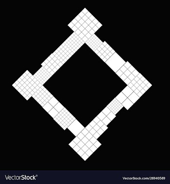 Monochrome minimal abstract diagonal square badge vector image