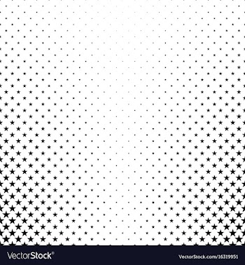 Monochrome pentagram star pattern - background vector image