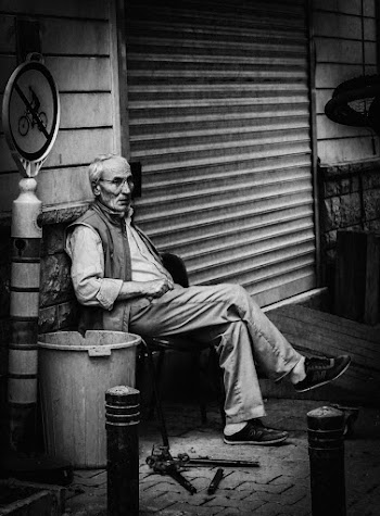 Monochrome Photo Of A Man 