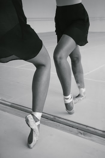 Monochrome Photo of Ballerina