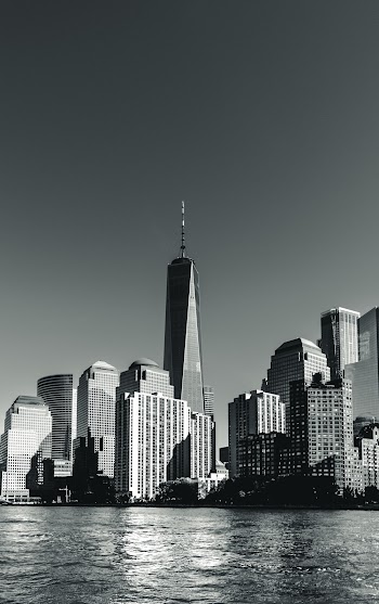 Monochrome Photo of City