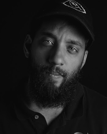 Monochrome Photo of Man's Face